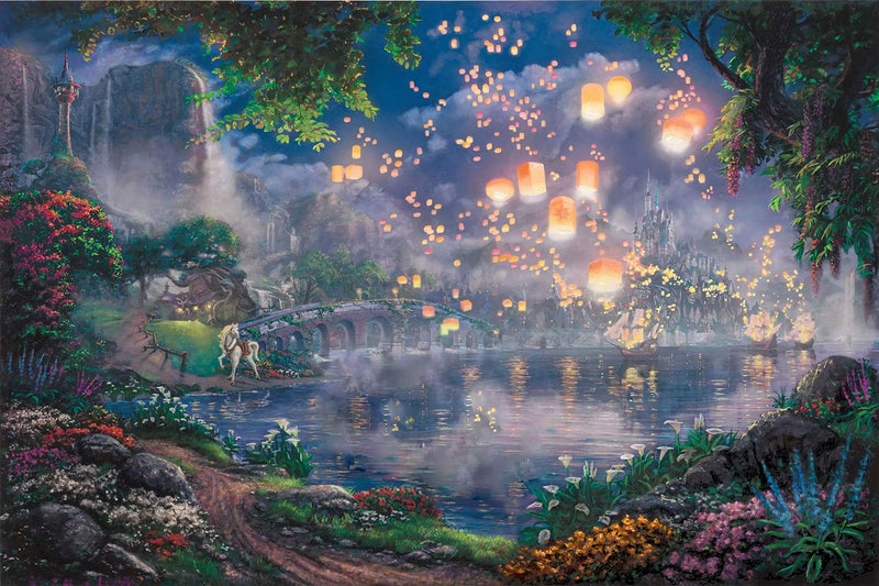 SSCSTS Fairy Tale Prince Beauty Backdrop 9x6ft Palace Castle Garden Lake Lantern Romantic Dating Girl Princess Birthday Party Photography Background Photo Studio Prop Wallpaper LYST910 - Image 4